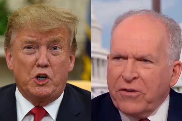 Former CIA Director John Brennan hit back at Donald Trump after he called Mueller’s Russia investigation an attempted ‘coup’ on his presidency