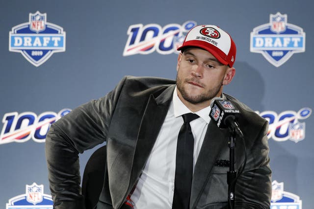 Nick Bosa apologised for his old tweets while being introduced as a 49er
