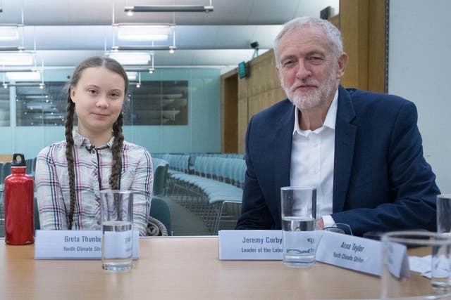 Labour made the announcement after party leader Jeremy Corbyn met climate activist Great Thunberg earlier this week.