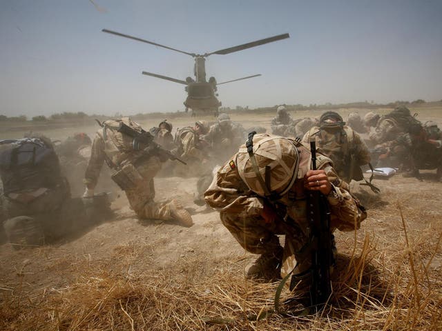 British soldiers in Helmand Province, Afghanistan in 2007