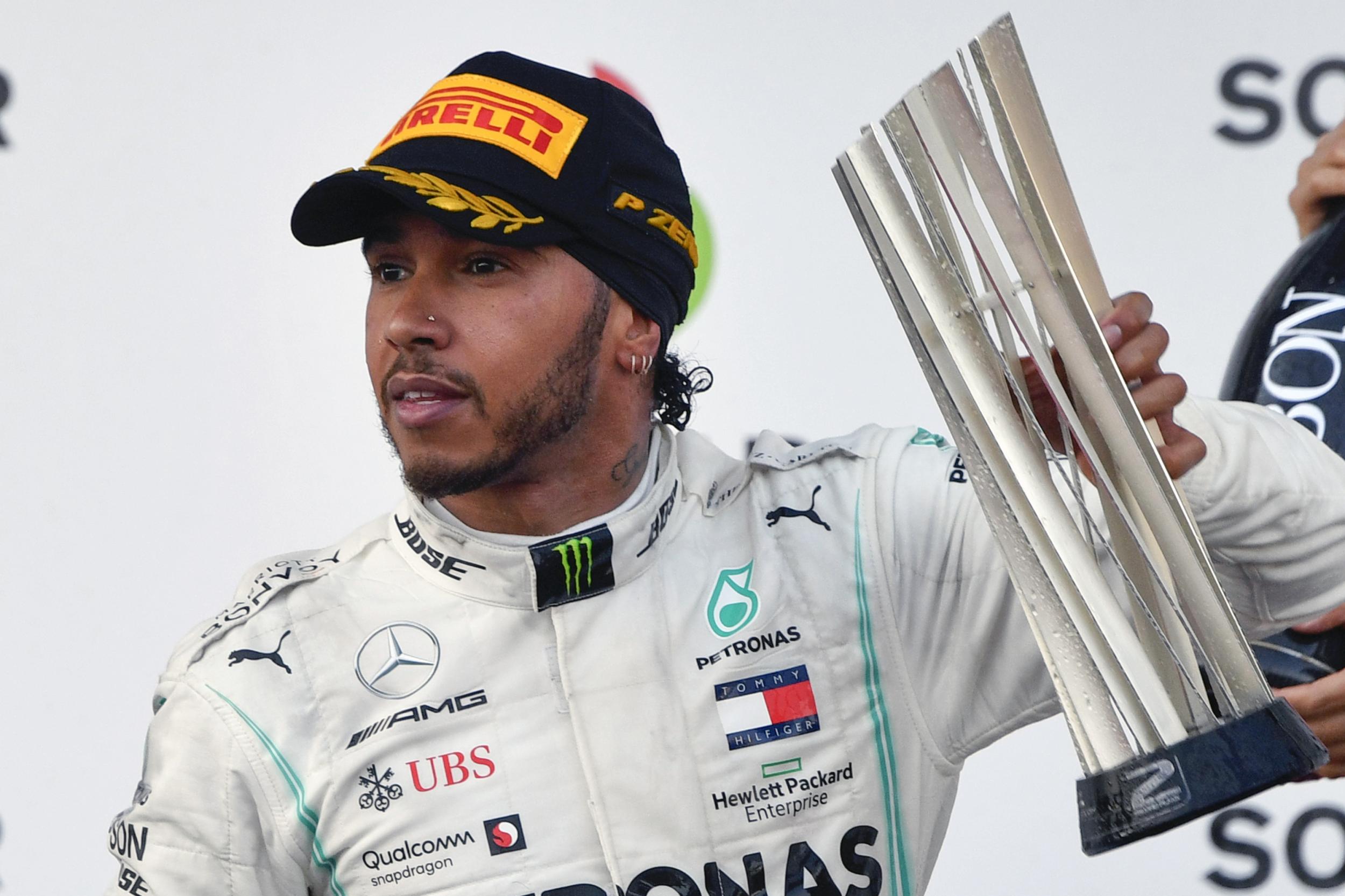 Lewis Hamilton came second in Azerbaijan