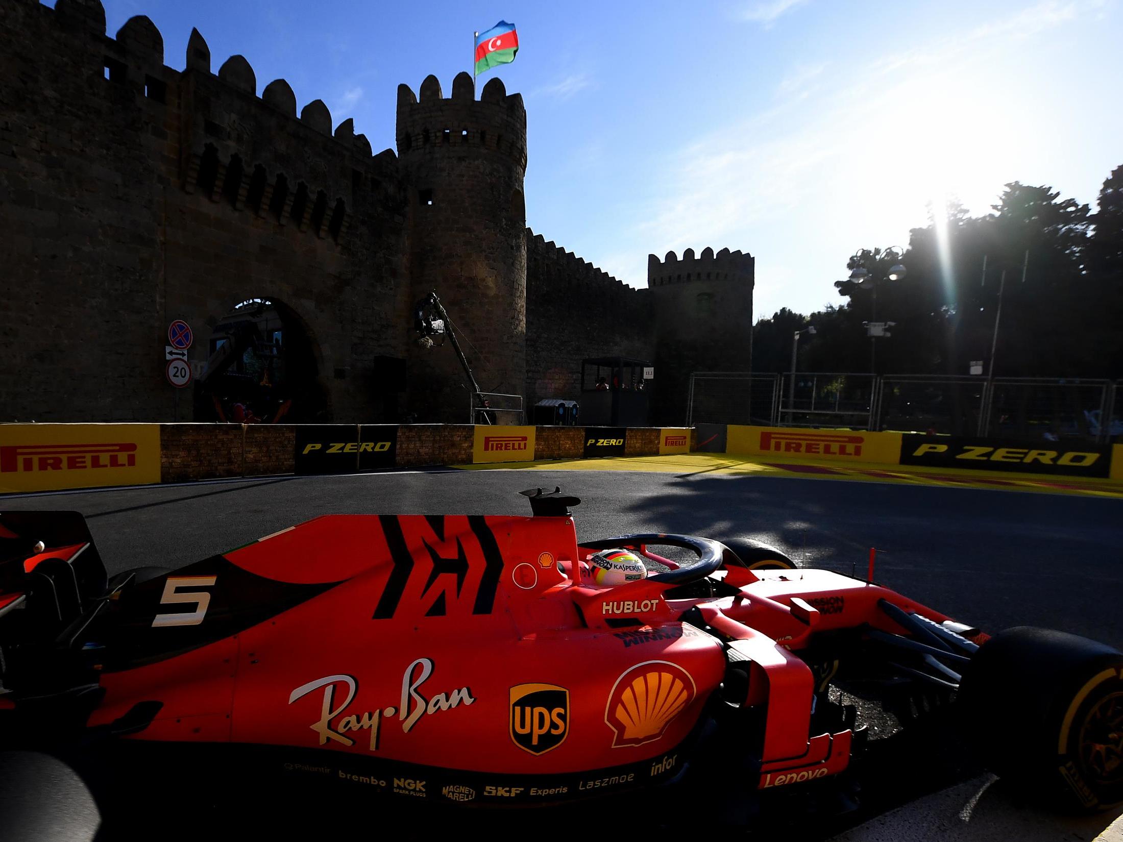 Sebastian Vettel finished third in Baku