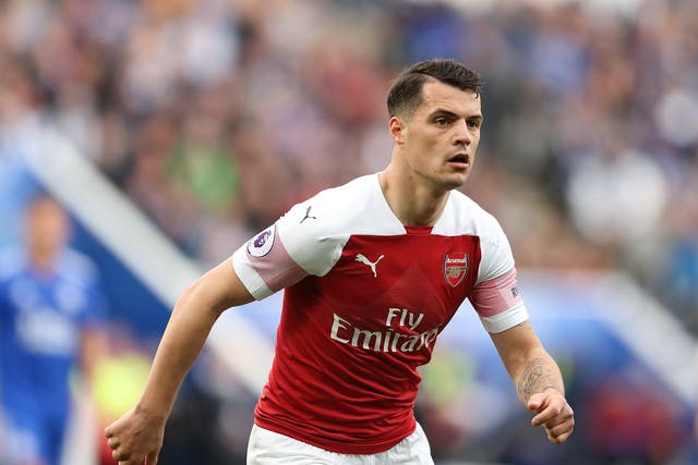 Granit Xhaka was overpowered in midfield when Arsenal lost at Leicester