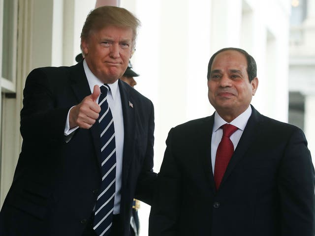 Related video: Mr Trump has met with Mr Sisi a number of times