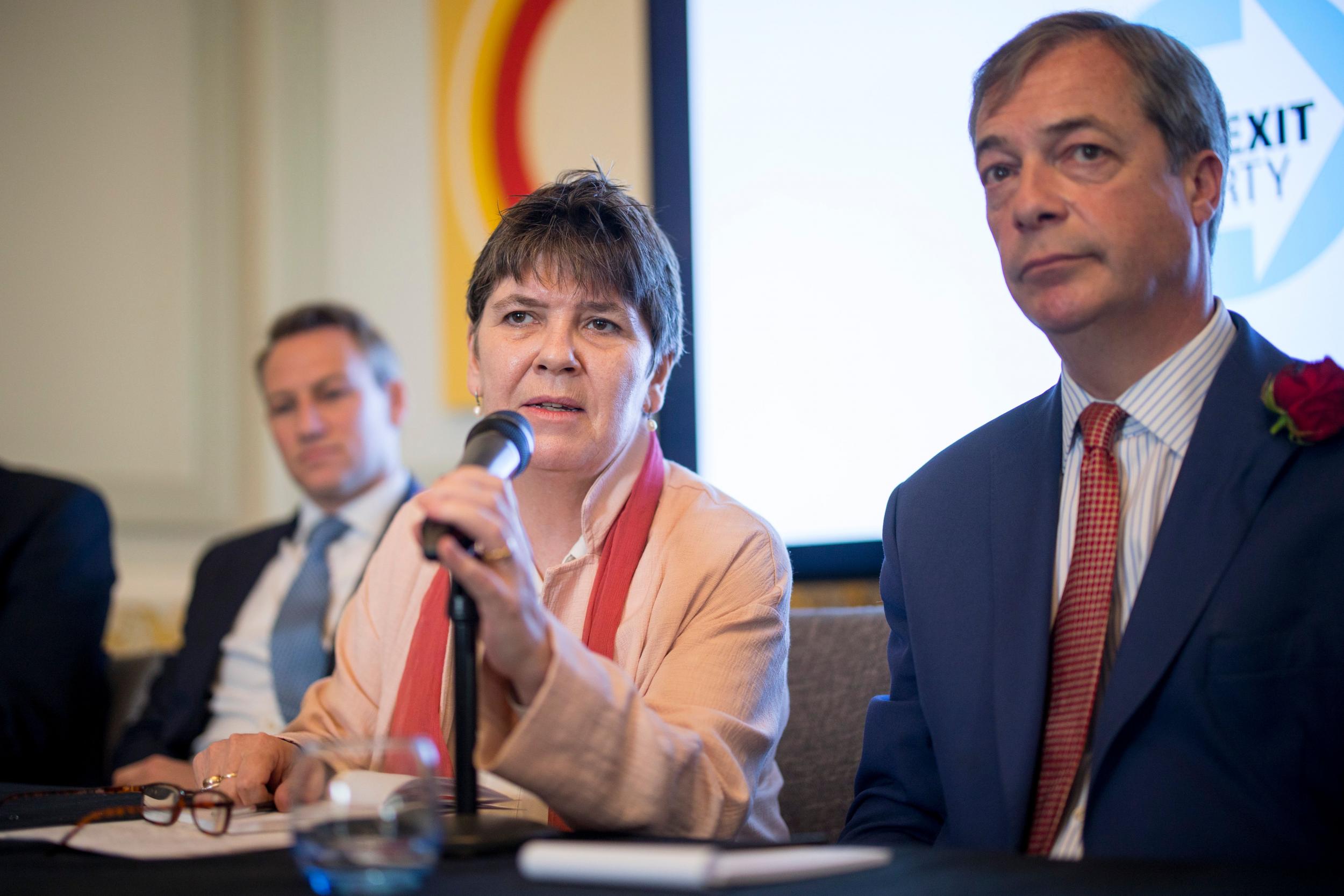 Claire Fox with Nigel Farage