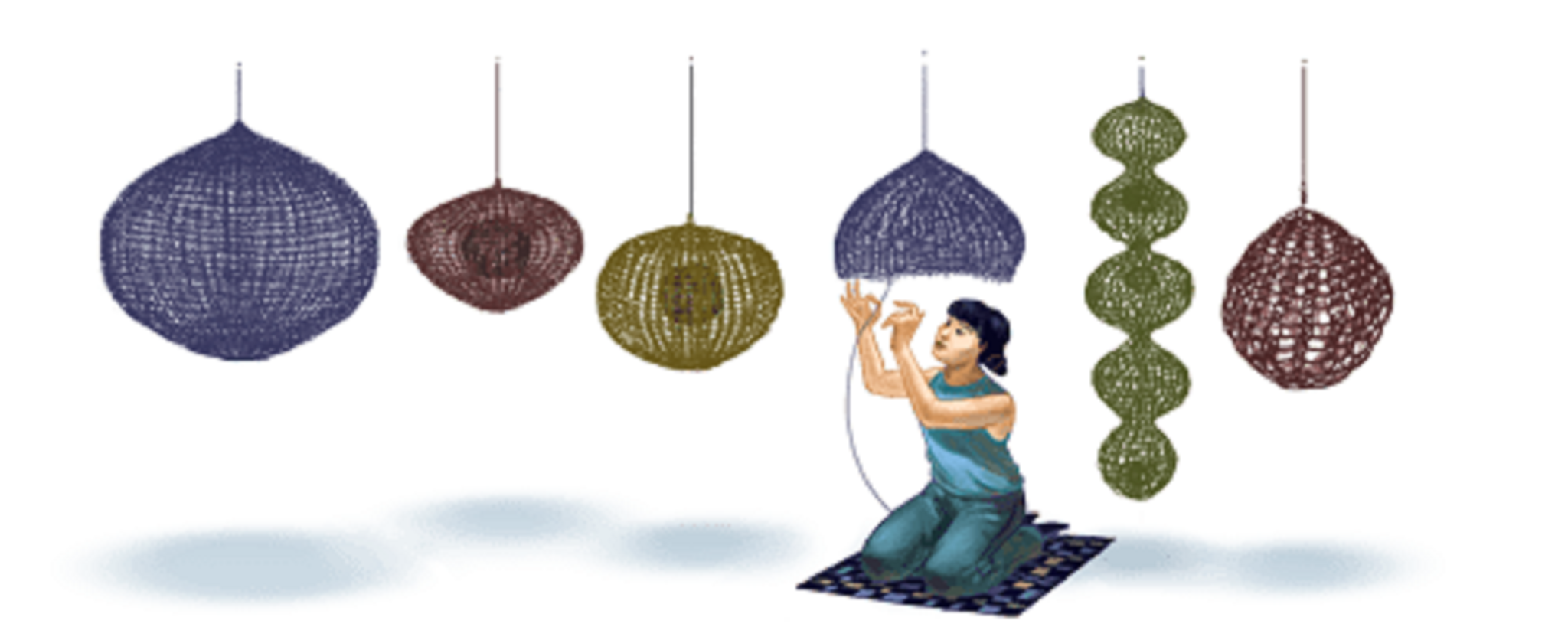 Google is celebrating world-renowed Japanese-American wire sculptor Ruth Asawa with a doodle.