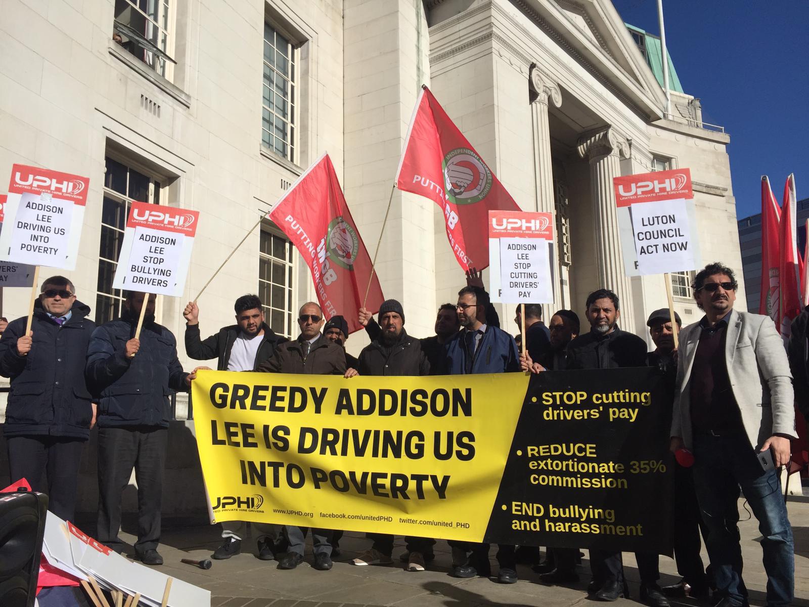 Addison Lee drivers have been protesting for months against increases to commission and vehicle costs