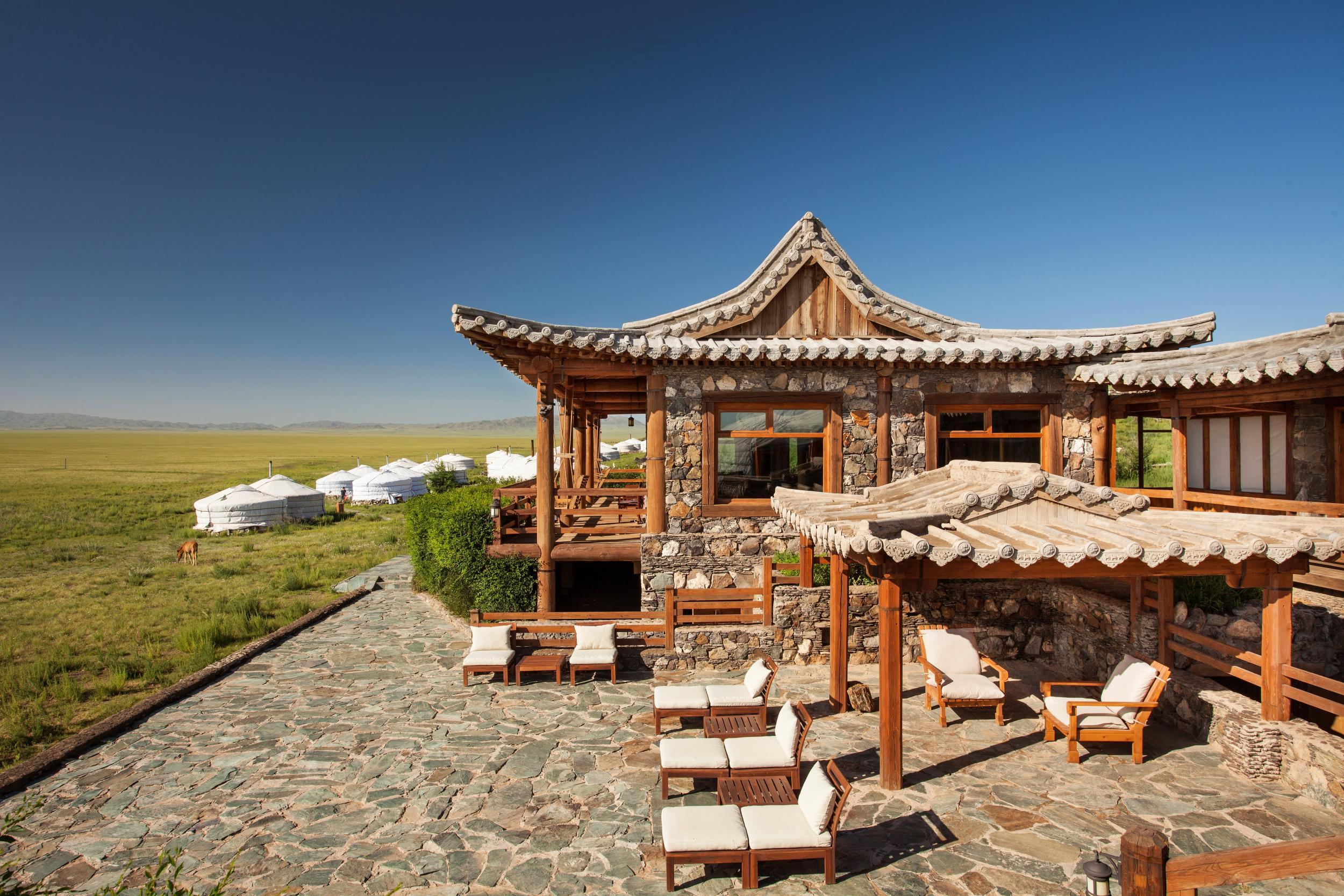 Get away from it all at the Three Camel Lodge in the Gobi Desert