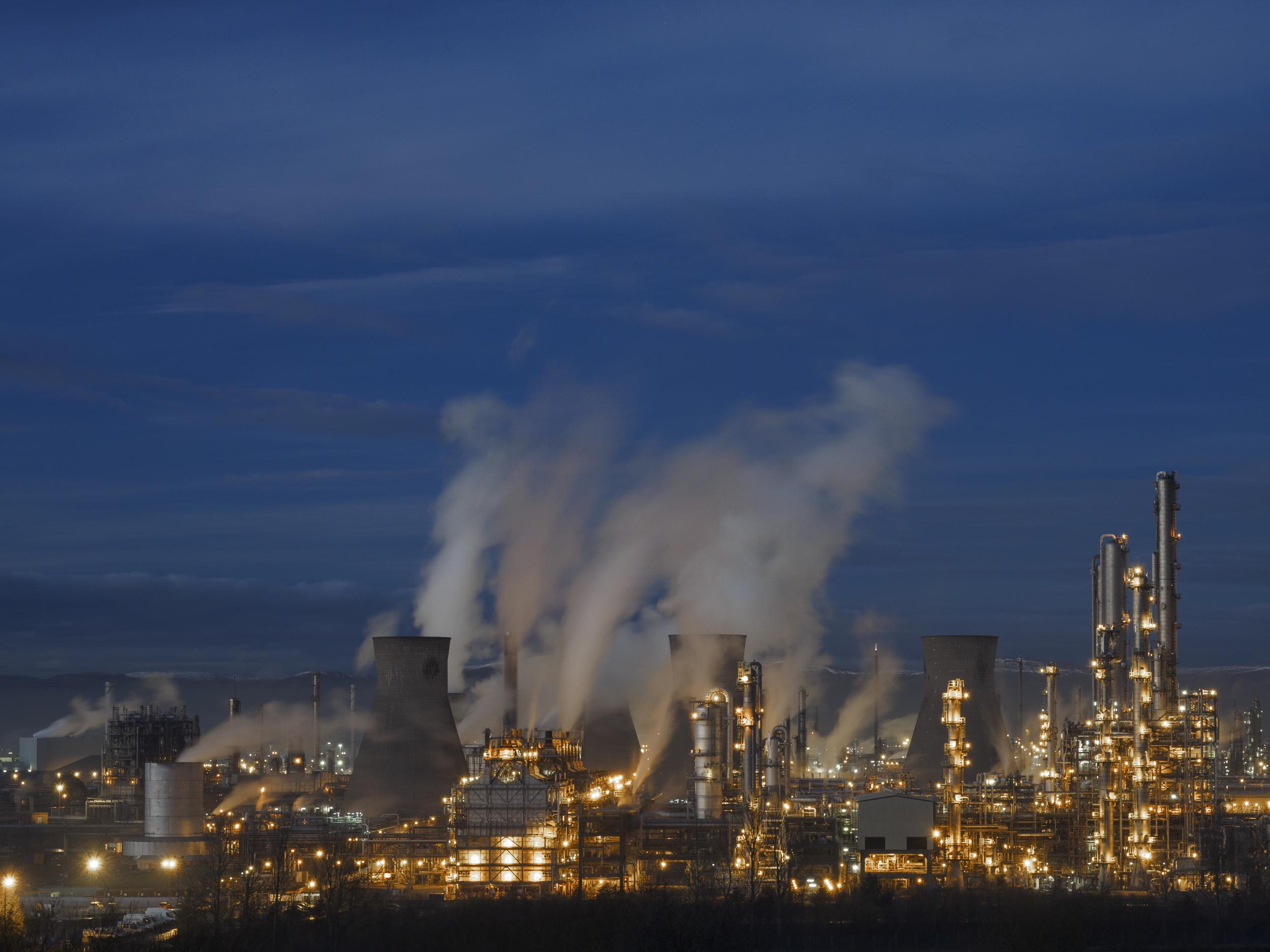 The Ineos petrochemical plant at Grangemouth in Scotland
