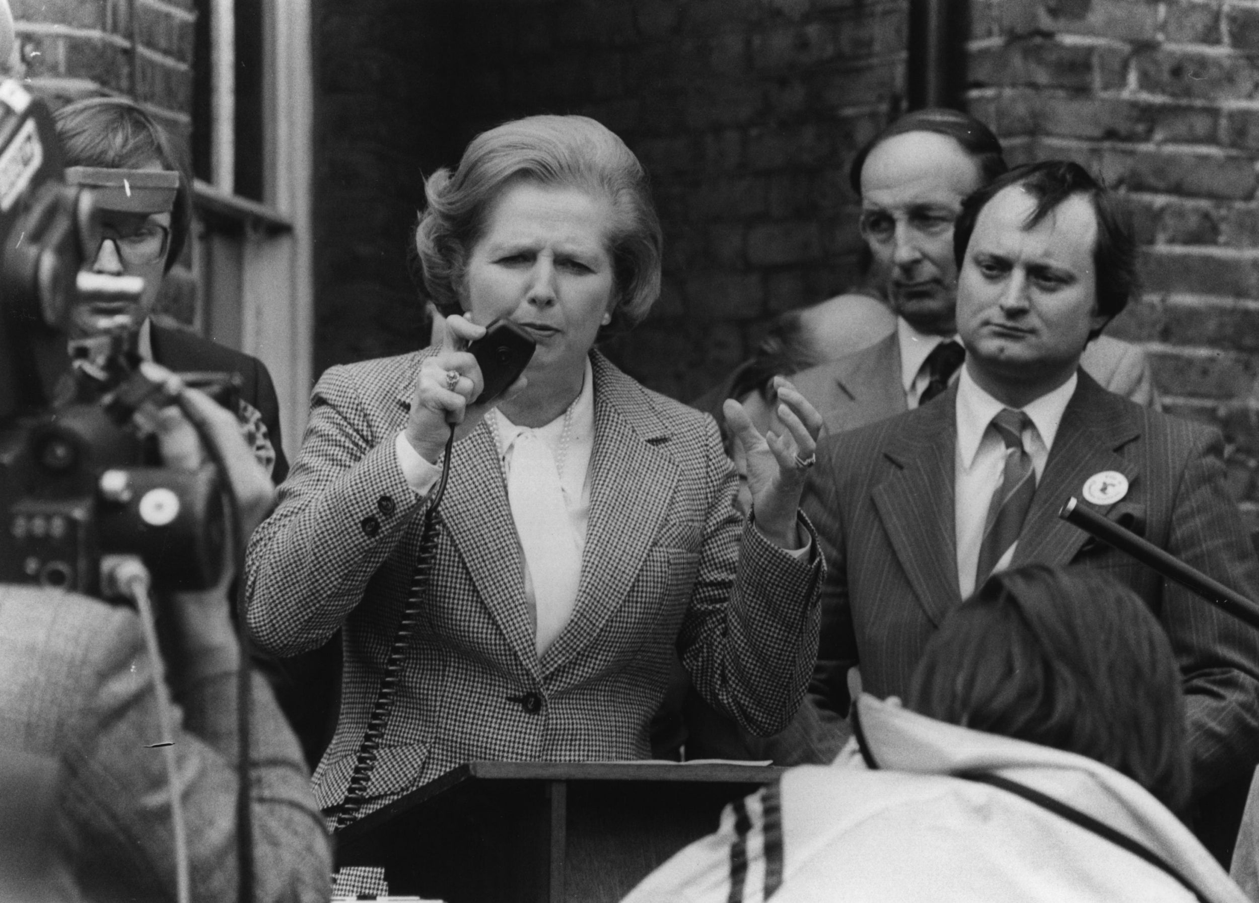 On the campaign trail in 1979, buoyed by the ‘winter of discontent’ (Getty)