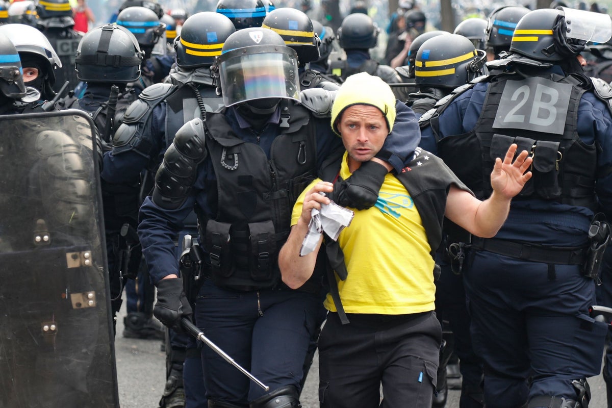 May Day: Police clash with protesters from Paris to St Petersburg as rallies boil over across Europe