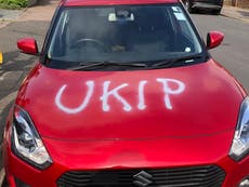 Liberal Democrat candidate’s car covered with far-right graffiti