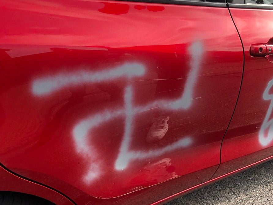 Alexander Stennings‘ car was vandalised on Thursday