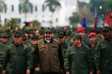 Maduro appears with soldiers following violent Venezuela protests