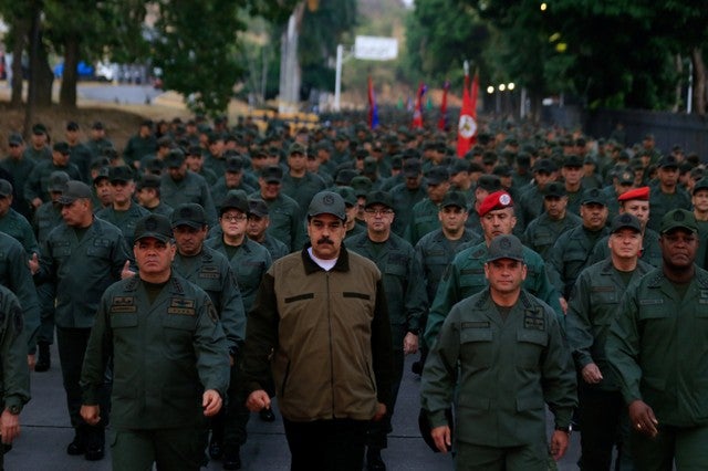 Venezuelan President Mr Maduro has refused to cede power