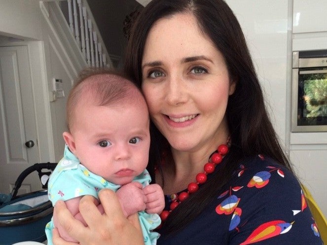 Sophie Wood and her baby, Isabella, in the summer of 2016