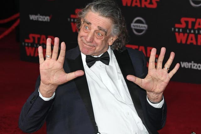 Peter Mayhew attends the premiere of Star Wars: The Last Jedi at The Shrine Auditorium on 9 December, 2017 in Los Angeles, California.
