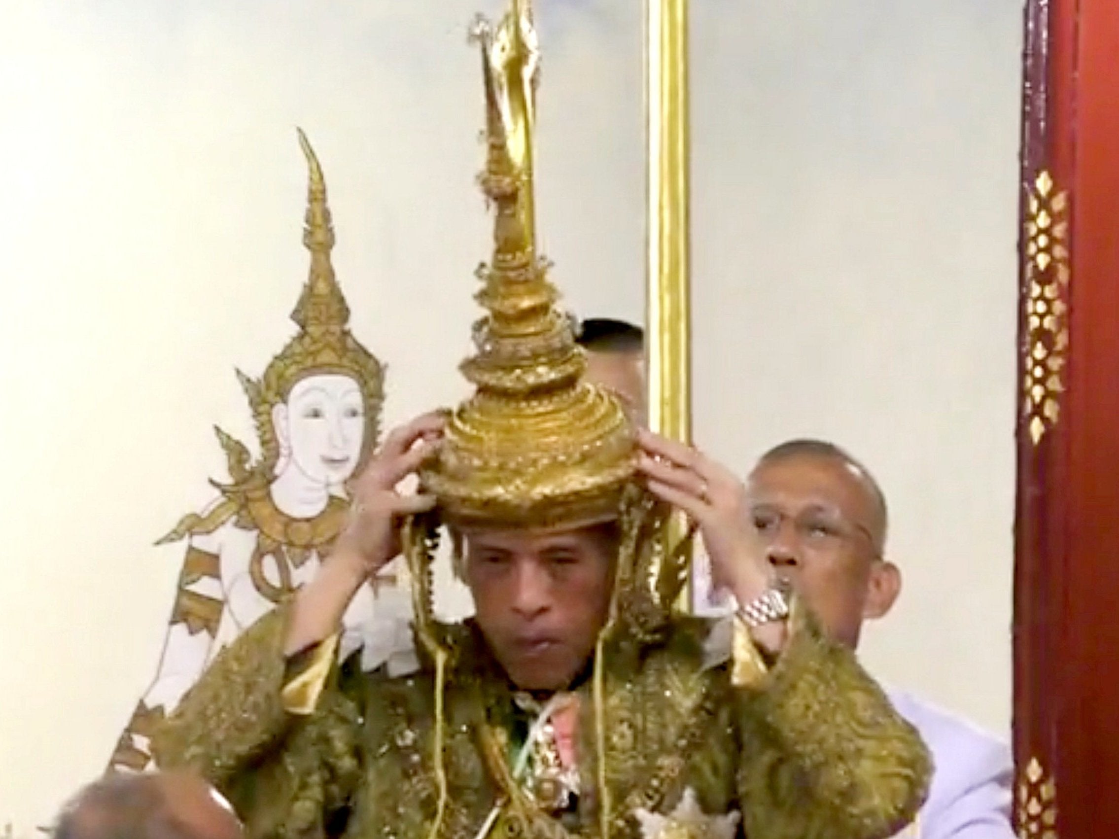 Thailand's King Maha Vajiralongkorn is crowned during his coronation in Bangkok as part of three-day ceremony