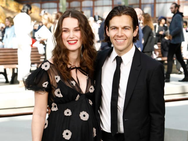 Keira Knightley and James Righton attend the Chanel Cruise 2020 show at the Grand Palais in Paris on 3 May 2019