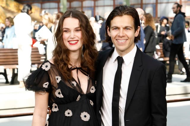 Keira Knightley and James Righton attend the Chanel Cruise 2020 show at the Grand Palais in Paris on 3 May 2019