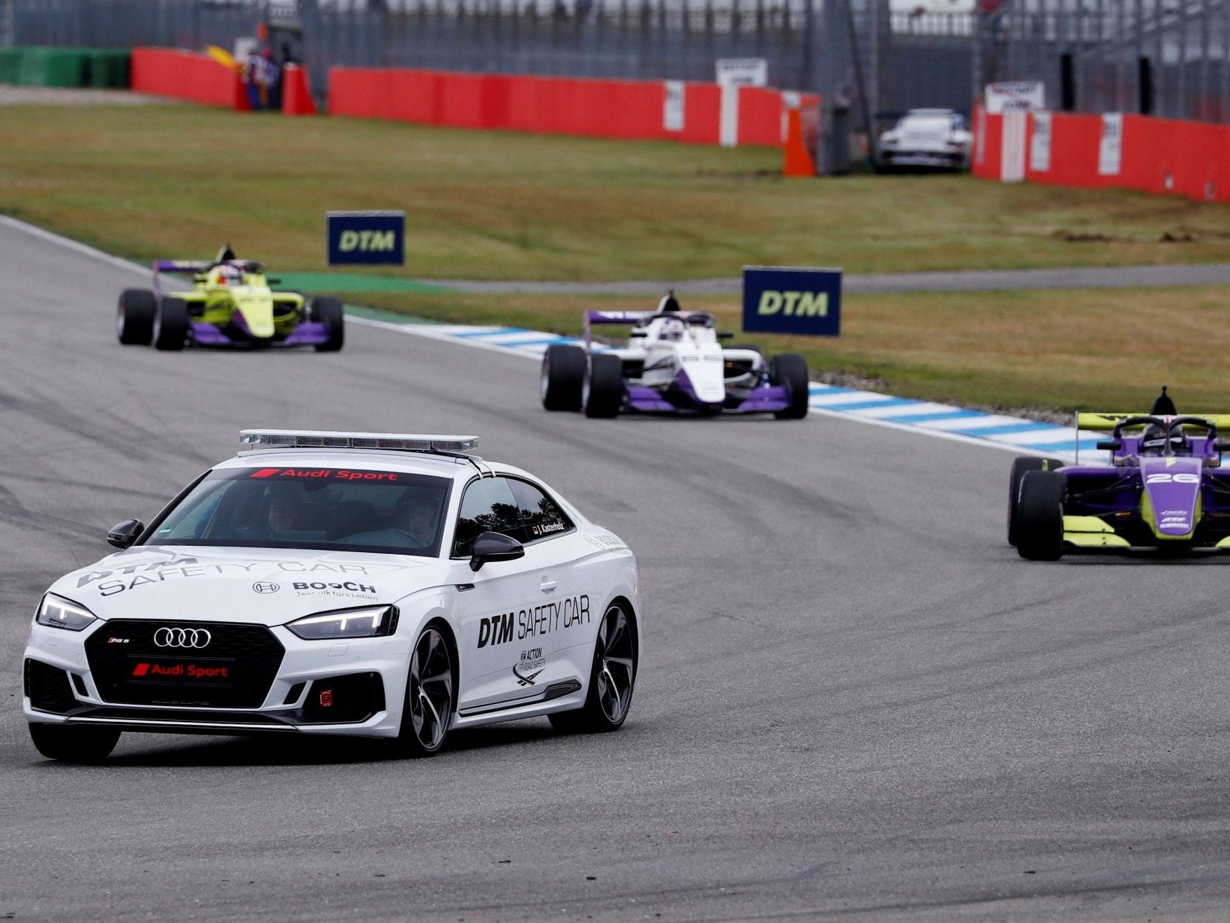 Sarah Moore briefly led behind the safety car before Chadwick retook the lead