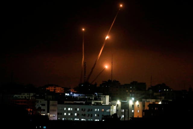 Rockets fired toward the Israeli areas from Gaza Strip.