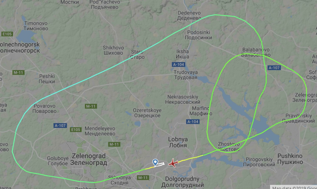 Emergency return: the flightpath of Aeroflot 1492
