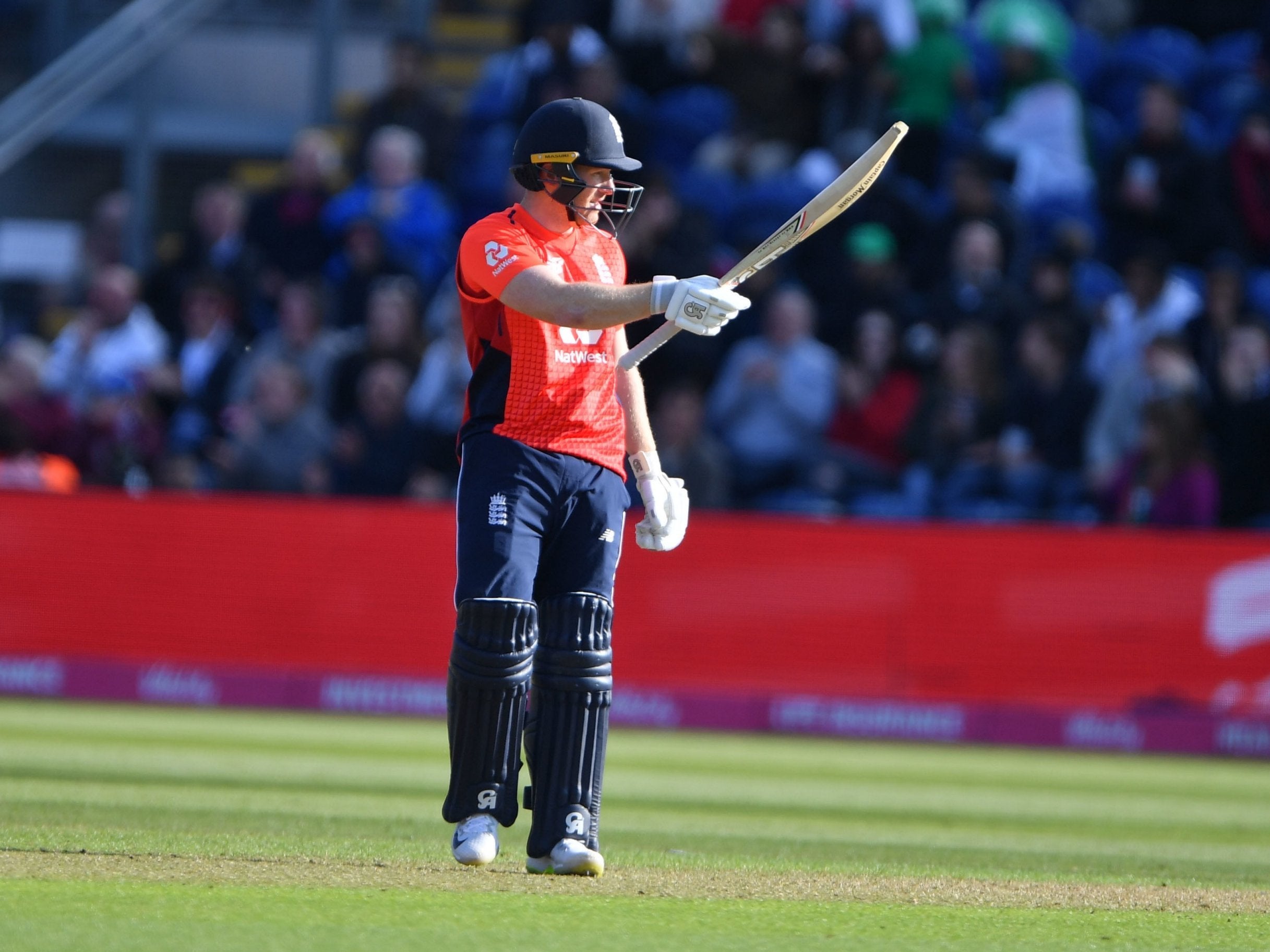 Morgan saw England home with an unbeaten 57 from 29 balls