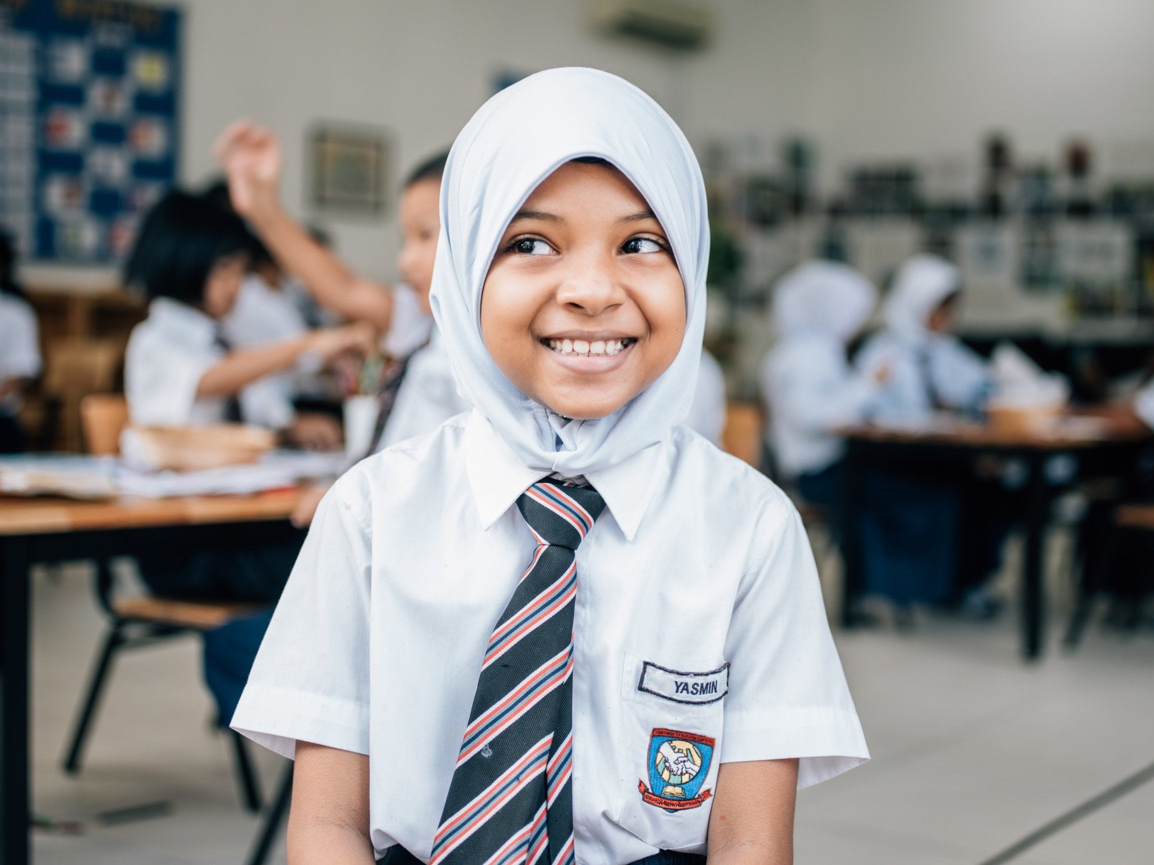 Yasmin now identifies herself as Malaysian. She loves mathematics. Her best friend in school is Gloria, who is a non-Rohingya from Myanmar
