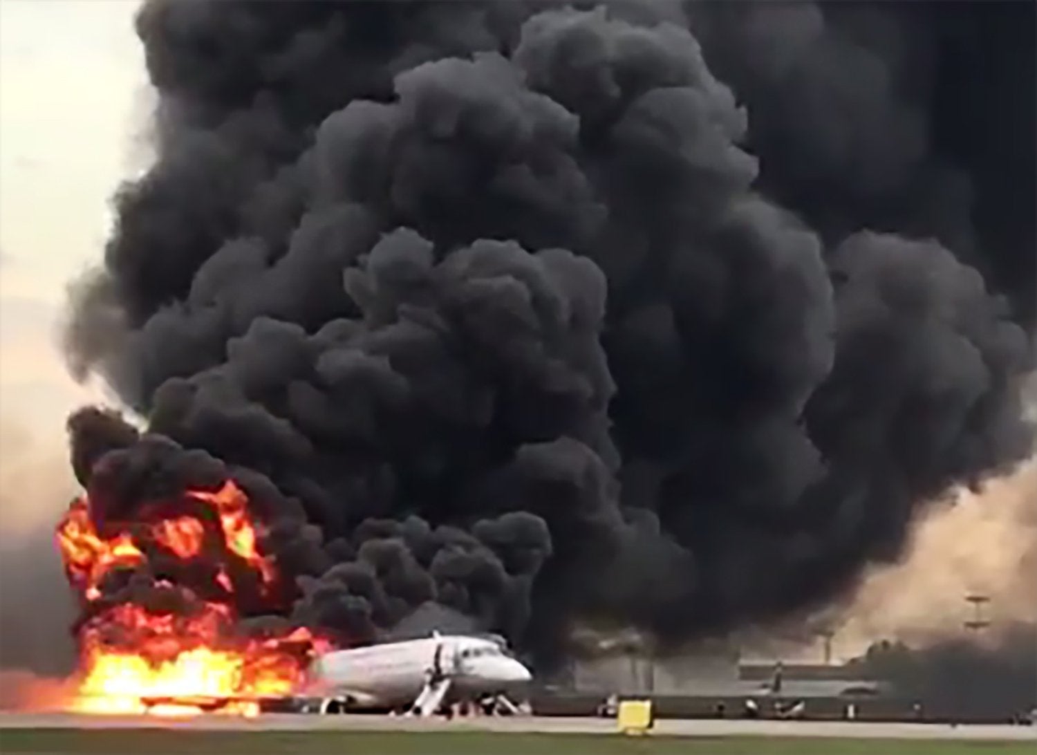 Aeroflot crash: New video shows Russian jet bouncing down runway before bursting into flames