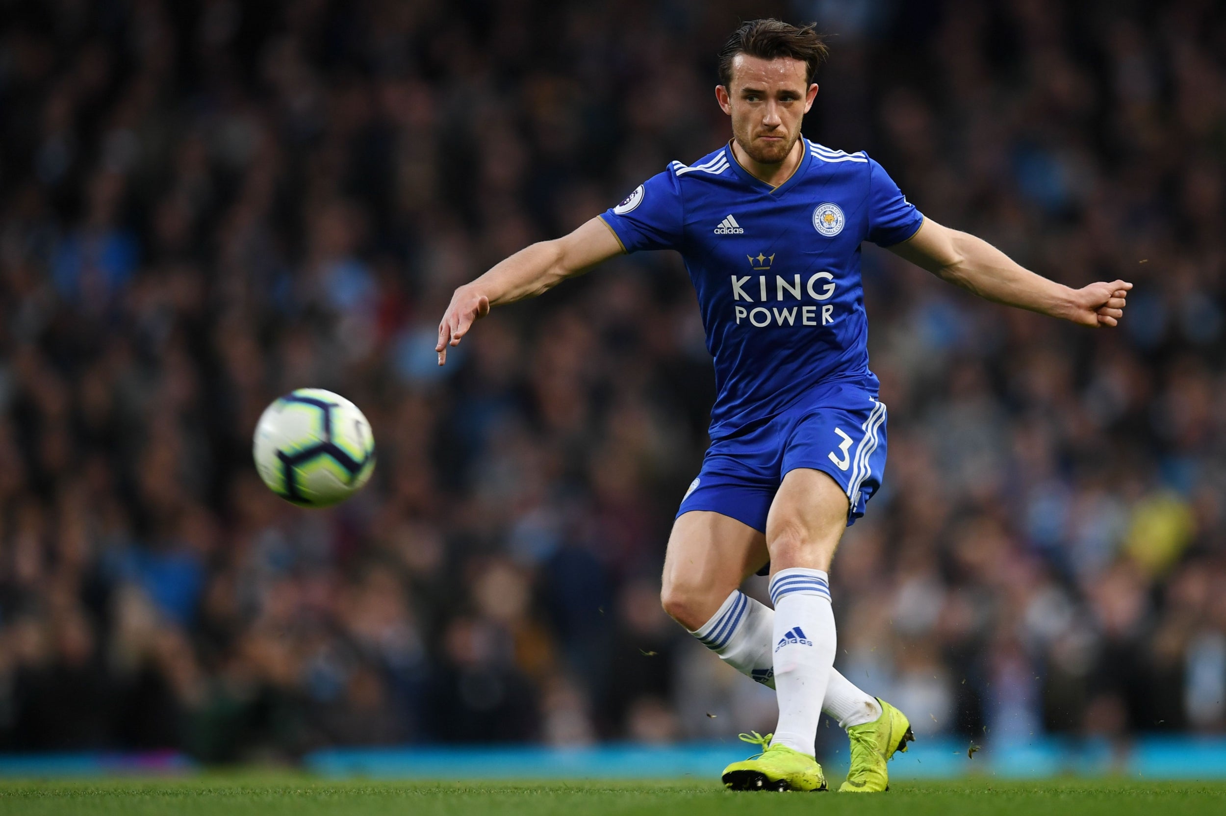 Ben Chilwell in action for Leicester last season