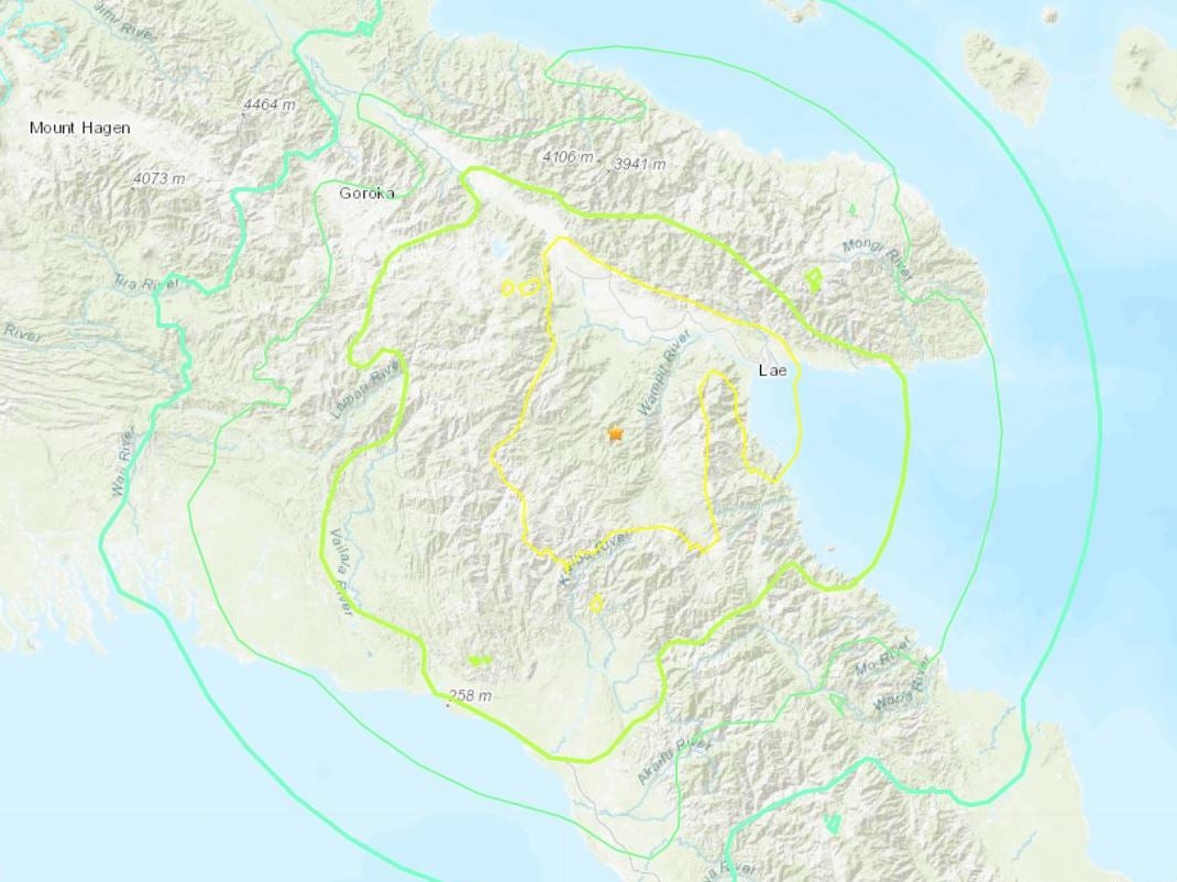 The 7.2-magnitude earthquake was reported by USGS