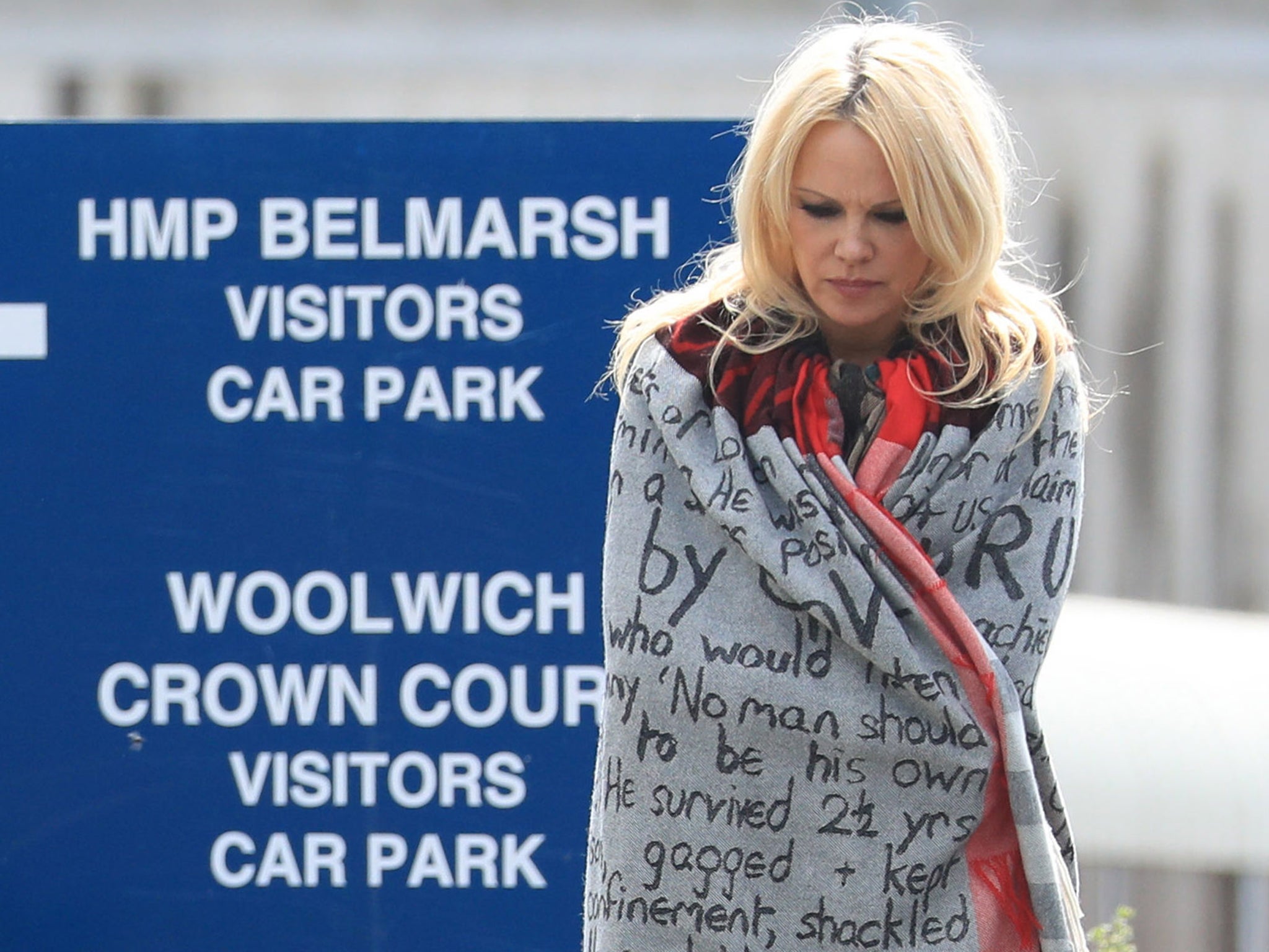 Pamela Anderson visited Assange at Belmarsh prison earlier this week