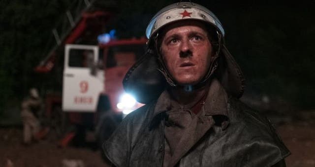 Adam Nagaitis as firefighter Vasily Ignatenko in new HBO/Sky Atlantic drama ‘Chernobyl’