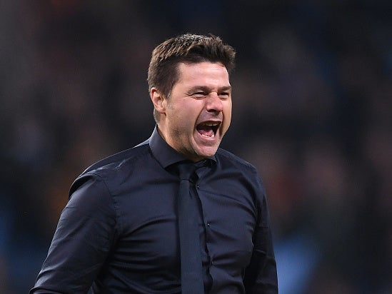 Mauricio Pochettino celebrates after Spurs beat Ajax