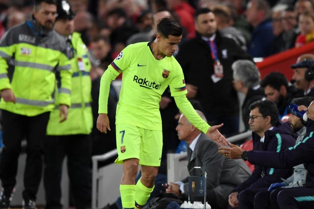 Philippe Coutinho suffered a miserable night at Anfield