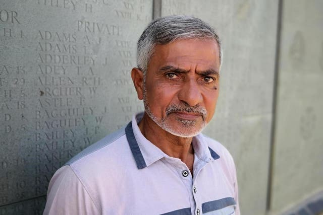 Cemetery keeper Hassan Houteif Mawsa, still safeguarding the British war cemetery at Amara in southern Iraq