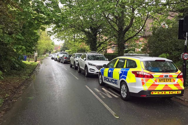 Police investigate at Lidgate in Suffolk