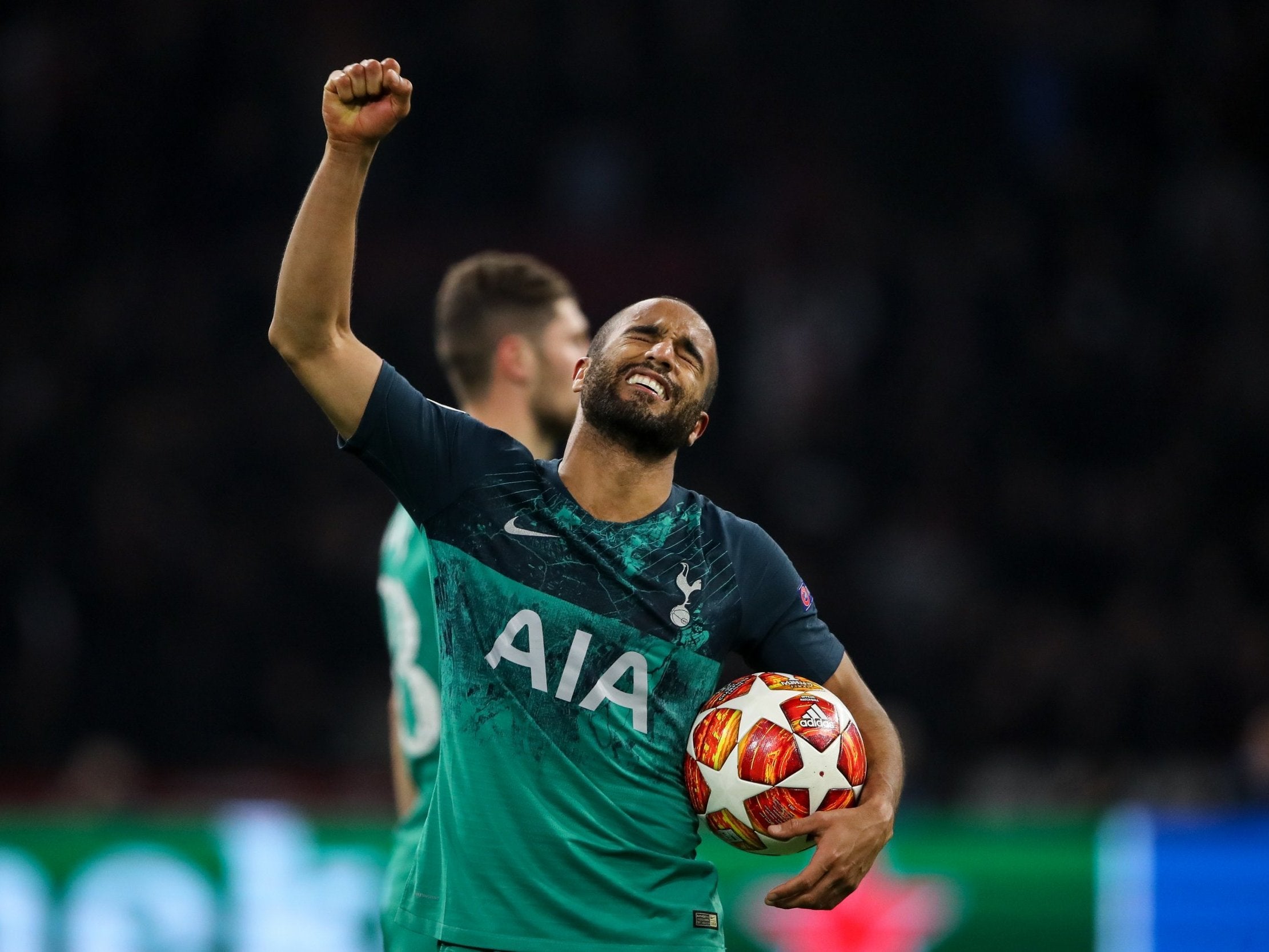 Ajax 2 Tottenham 3 (3-3 agg, Spurs win on away goals): Lucas