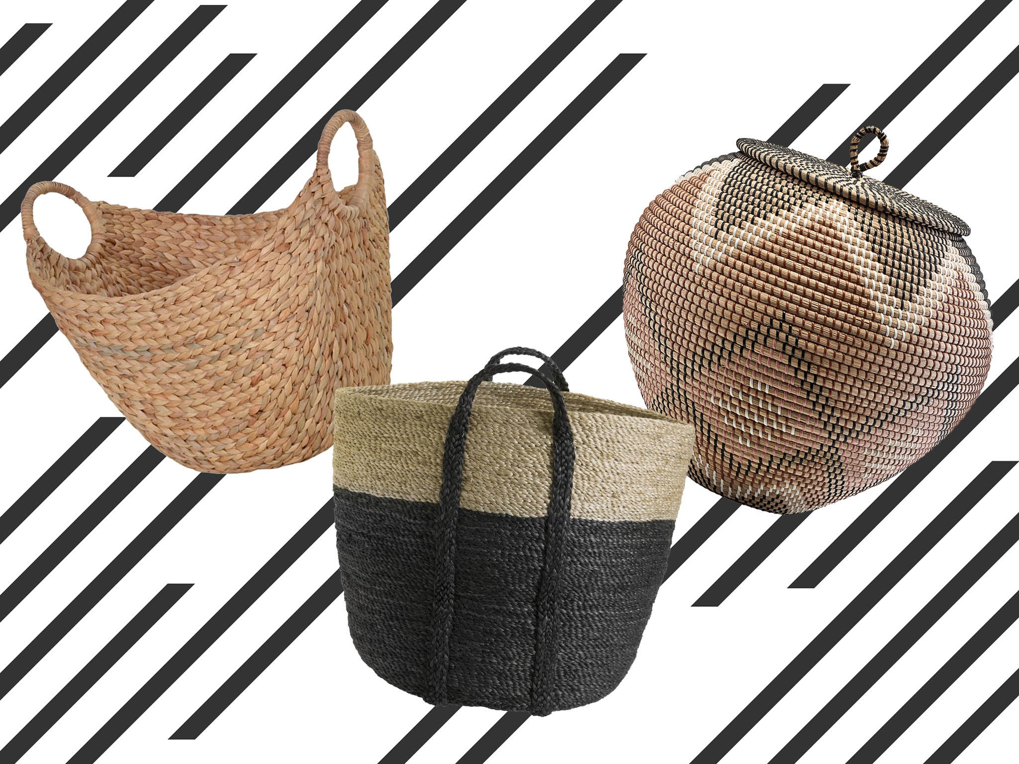 Unique Toilet Paper Basket Woven from Seagrass Bathroom Organiser Basket for Surfaces and Cupboards mDesign Bathroom Storage Basket Natural