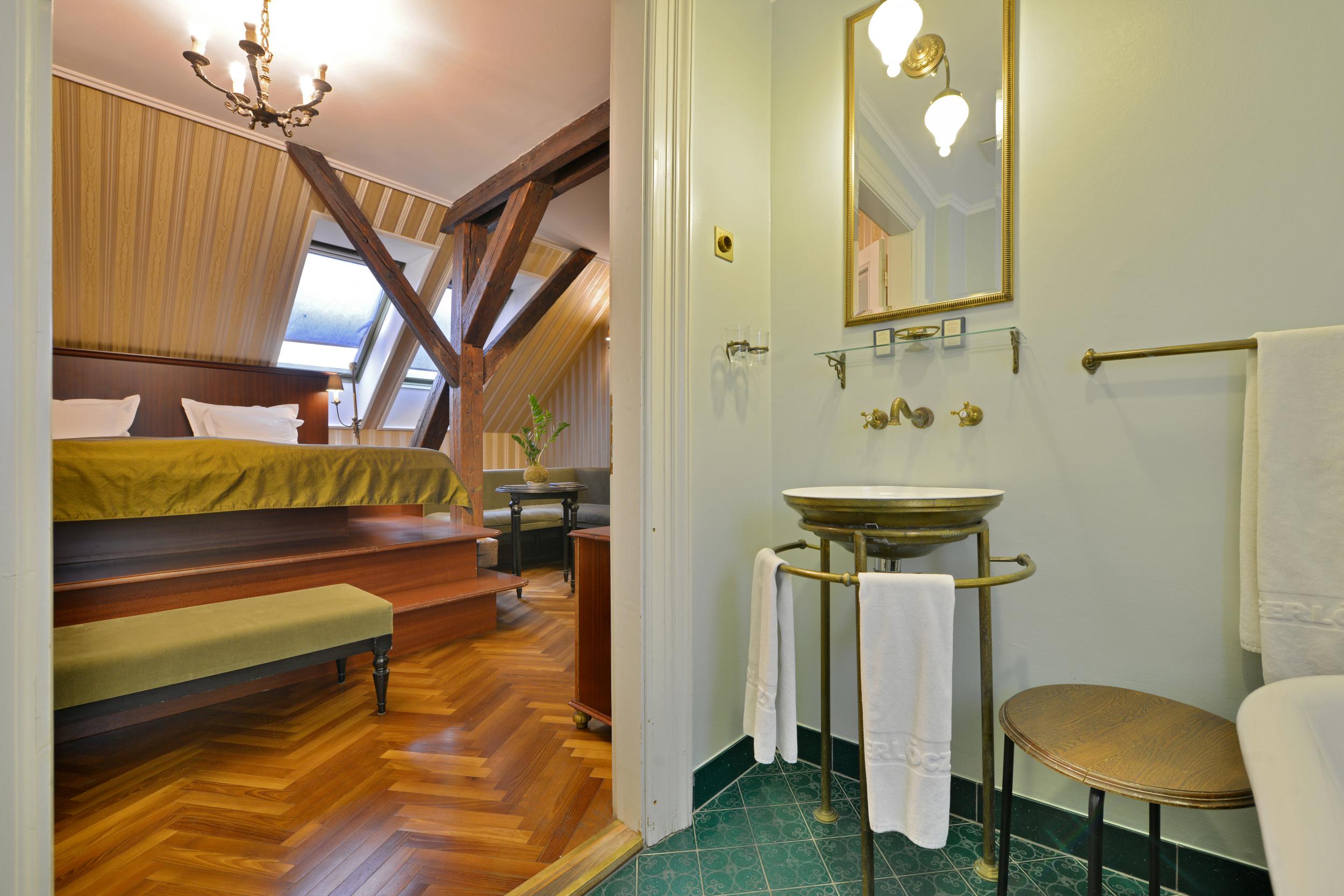 The cool design at Gerlóczy Rooms de Lux belies its budget rates