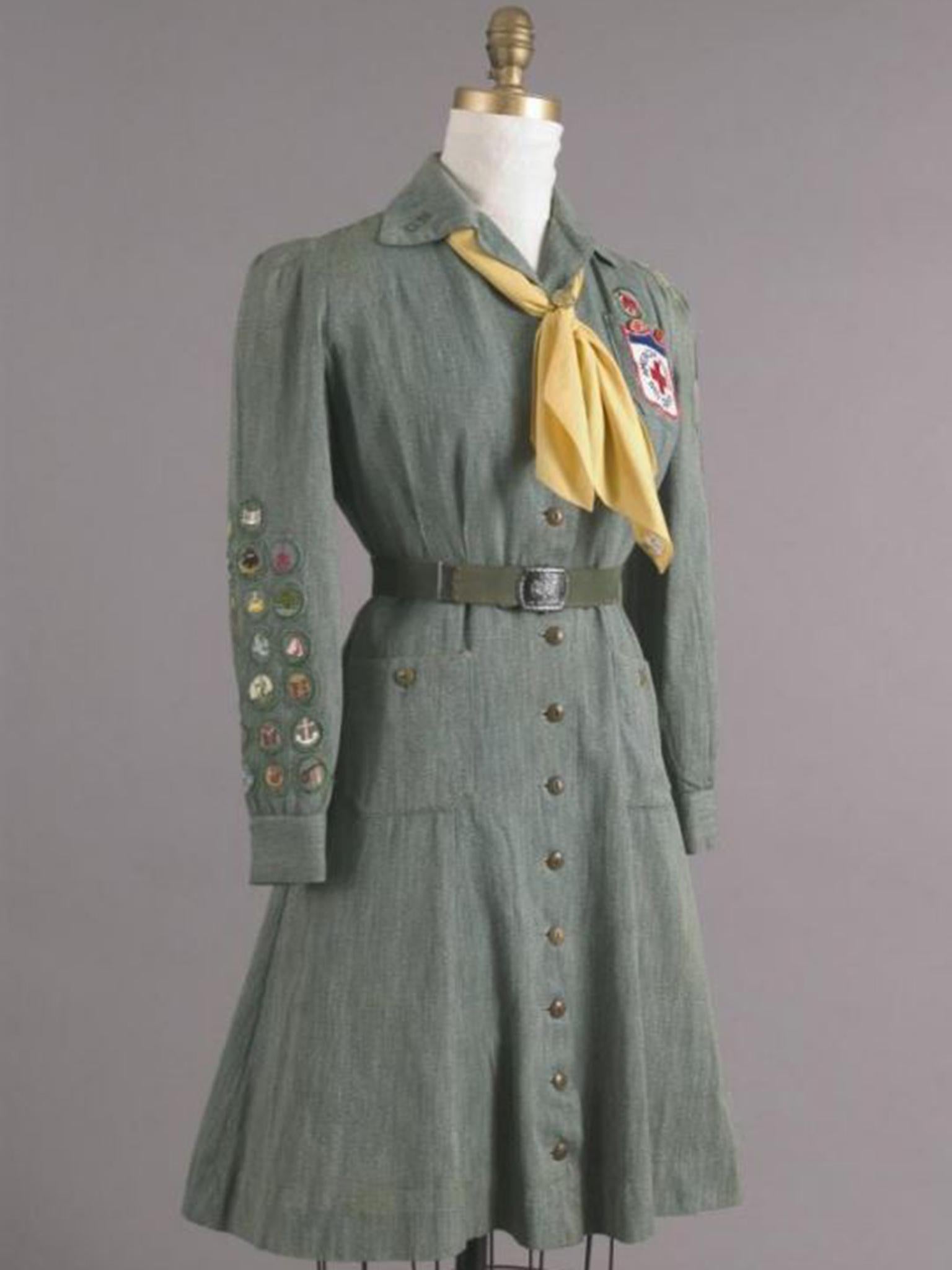 Sylvia Plath’s girl scouts uniform complete with writing badges is housed in the collection