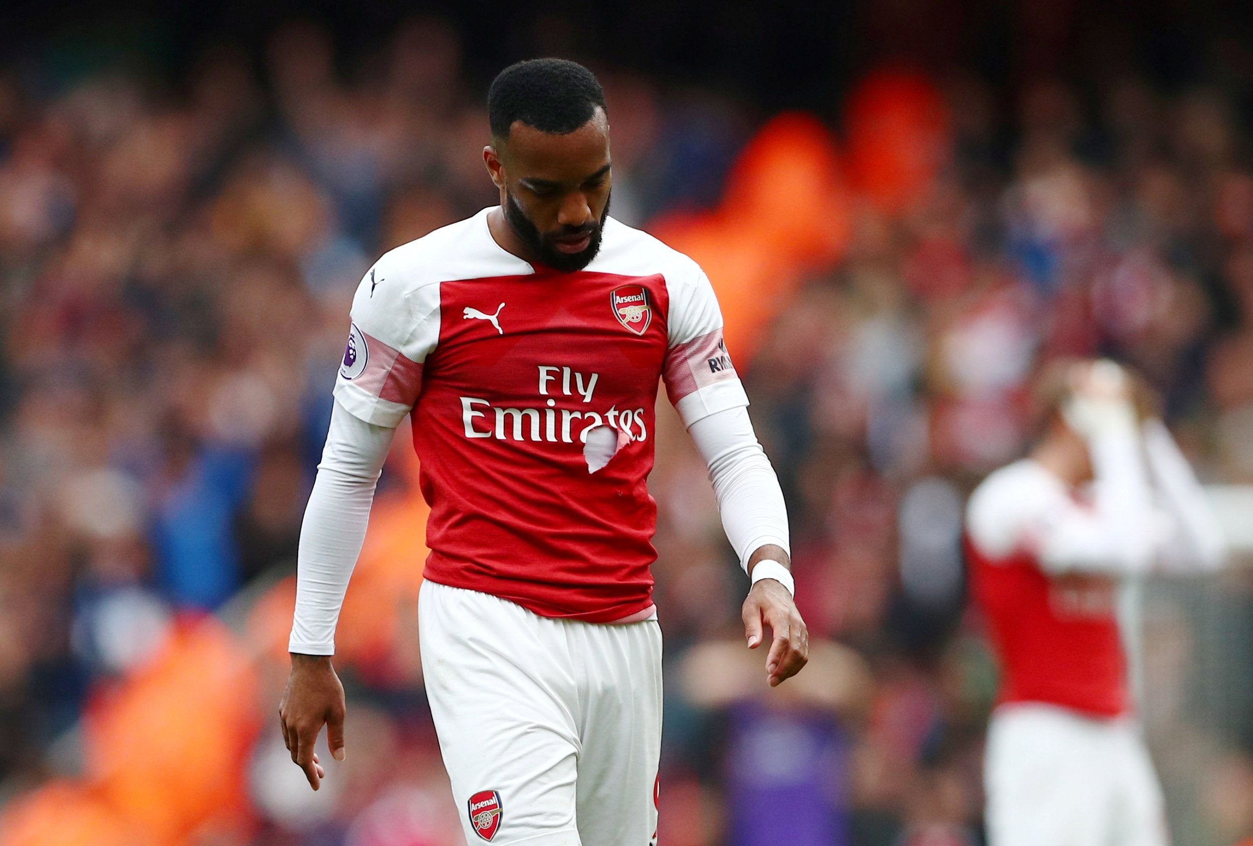 Alexandre Lacazette appears dejected