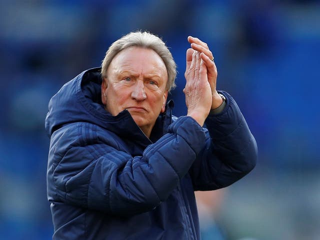 Neil Warnock applauds Cardiff City supporters