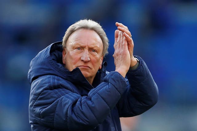 Neil Warnock applauds Cardiff City supporters