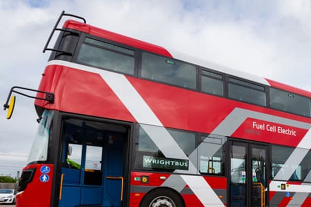 The Wrightbus double-decker hydrogen bus which will hit London's streets next year