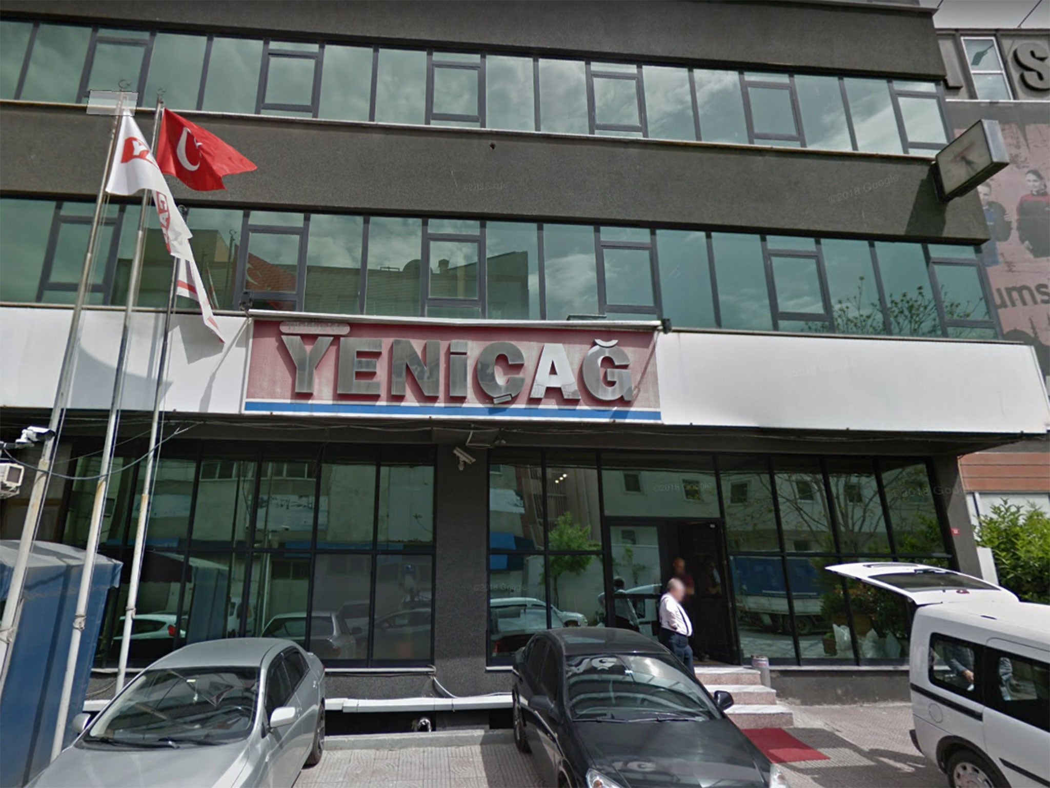 The headquarters of the anti-government Yenicag newspaper in Istanbul, where the assaulted journalist worked