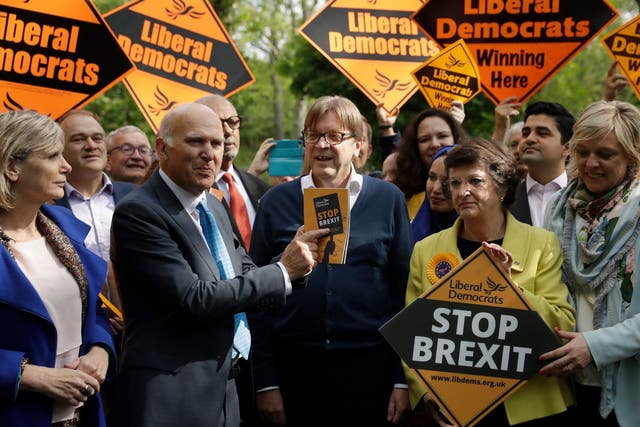 Related video: Sir Vince Cable says the Liberal Democrats are the ‘big success story’ of the European elections