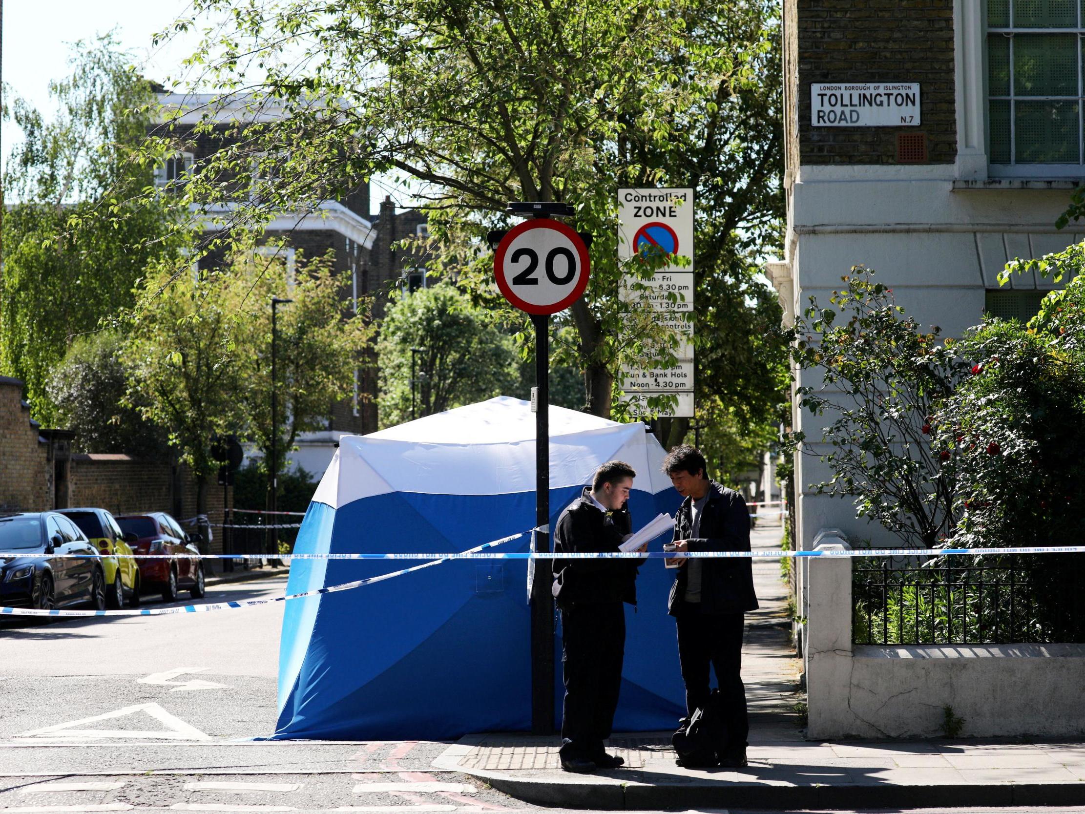 A man's body was found in a wheelie bin in Tollington Road, Islington