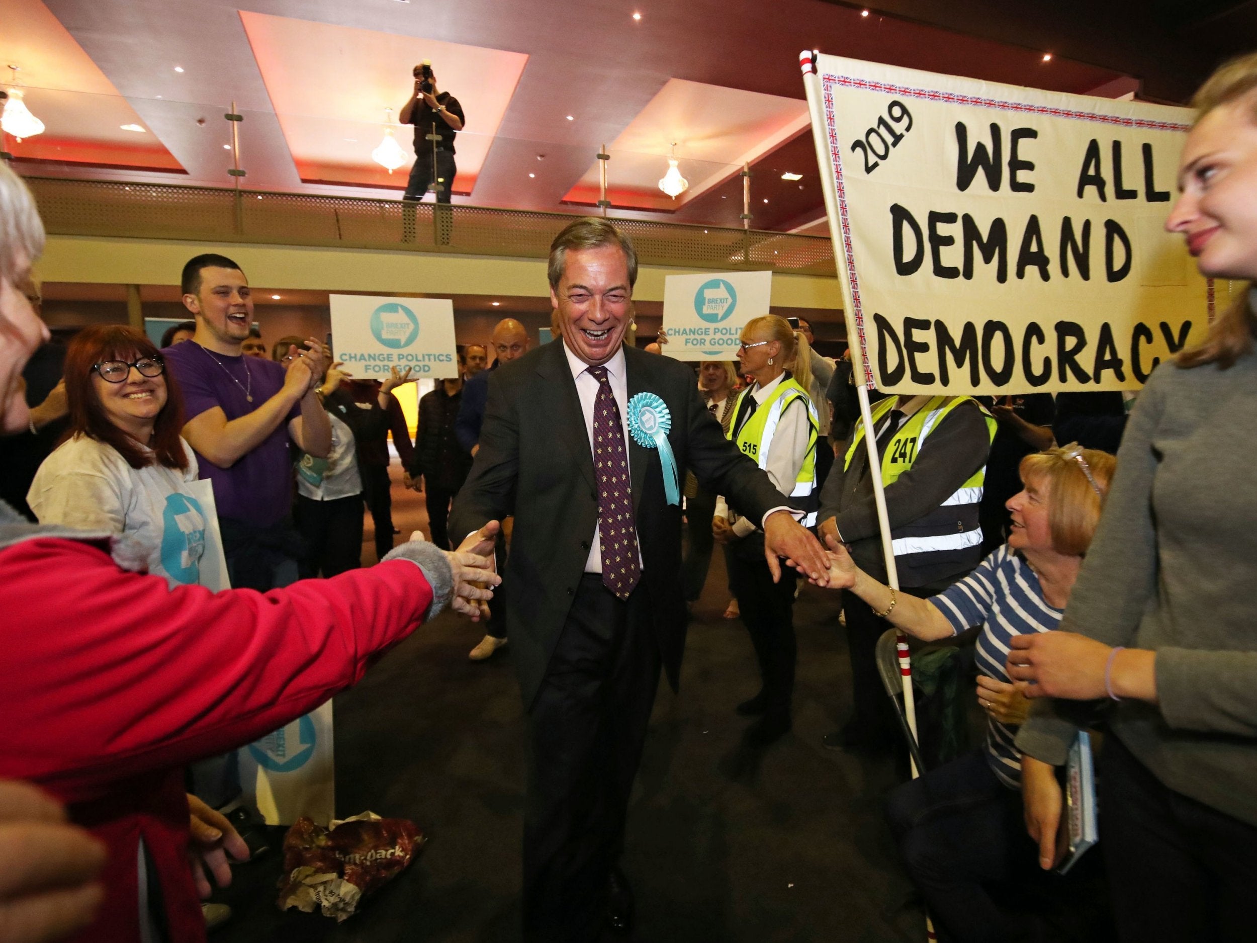 According to a recent poll about the European elections, the Brexit Party leads on 34 per cent, 13 points ahead of Labour, with the Conservatives freefalling to 11 per cent